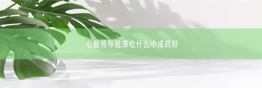 心脏传导阻滞吃什么中成药好