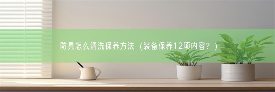 防具怎么清洗保养方法（装备保养12项内容？）