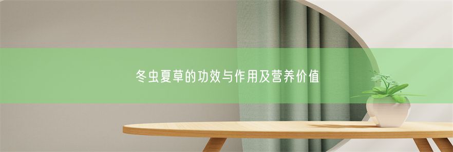 冬虫夏草的功效与作用及营养价值