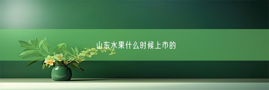 山东水果什么时候上市的