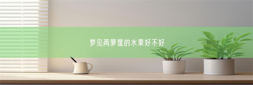 梦见两箩筐的水果好不好