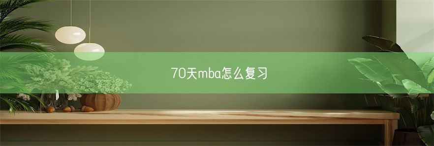 70天mba怎么复习