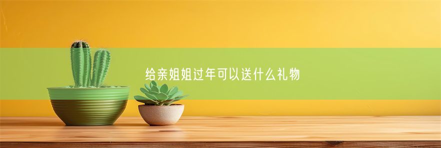 给亲姐姐过年可以送什么礼物