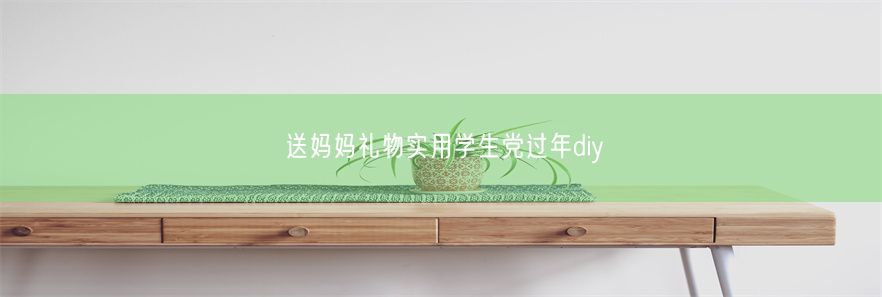 送妈妈礼物实用学生党过年diy