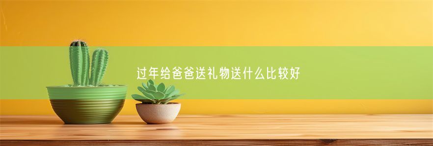 过年给爸爸送礼物送什么比较好