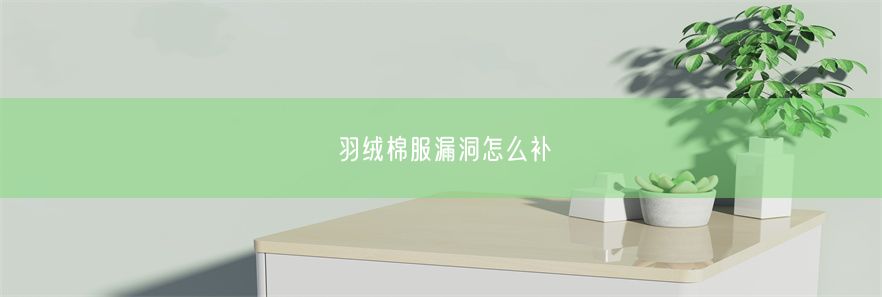 羽绒棉服漏洞怎么补