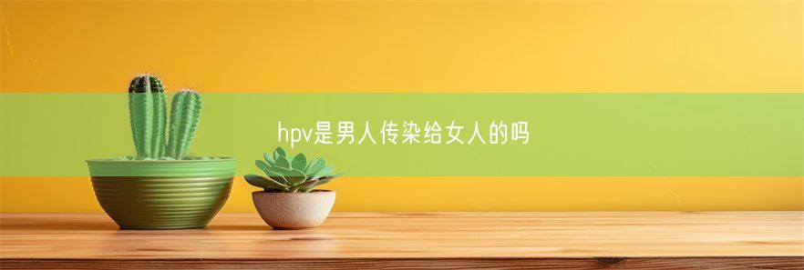 hpv是男人传染给女人的吗