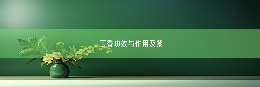 丁香功效与作用及禁(图1)