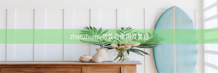 zhenzhumu功效与作用及禁忌